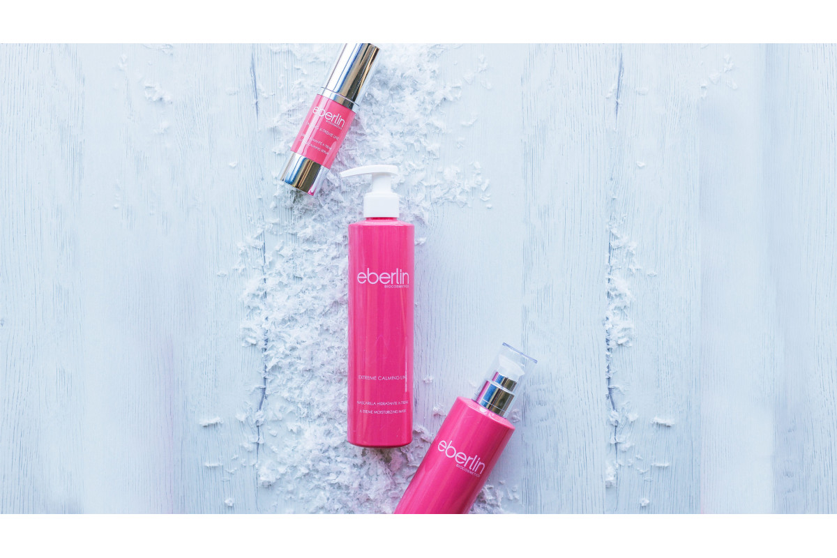 Rutina facial para piel sensible con la línea calming de Eberlin.